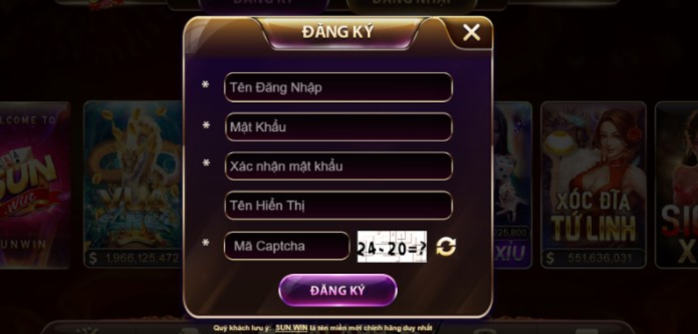 Thông tin được cung cấp phải chính xác theo yêu cầu