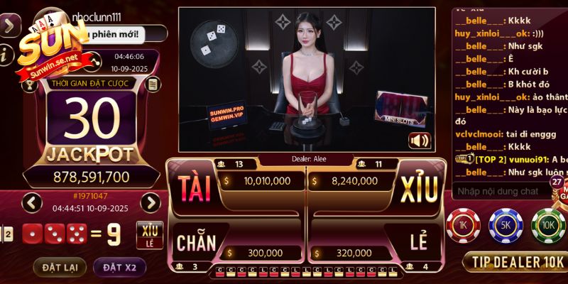 Phiên bản tài xỉu livestream với dealer nóng bỏng